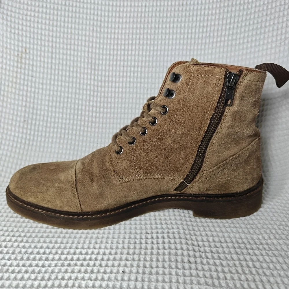 Steve Madden Packer Cap Toe Suede Chukka Boot In Dark Taupe Suede Men's Size 10